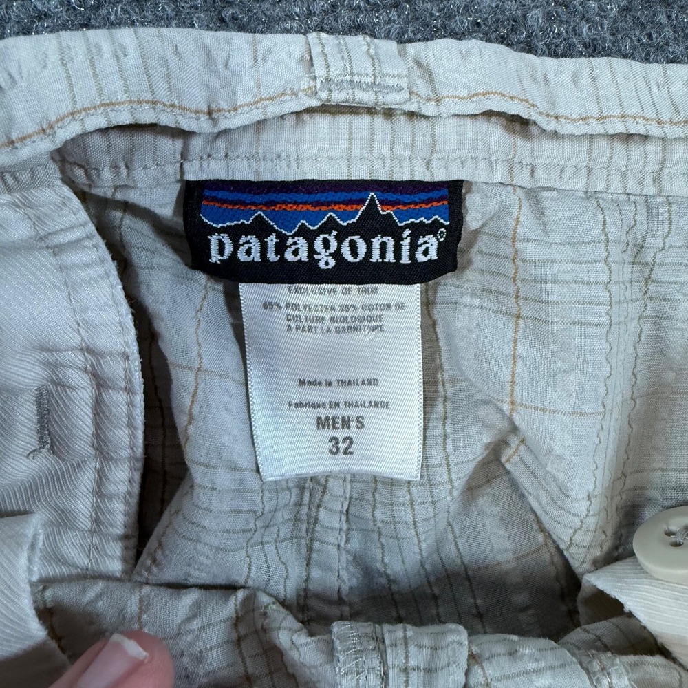 Patagonia Shorts Mens‎ 32 Organic Cotton Seersucker Pockets 10" Inseam Outdoor - Picture 4 of 15